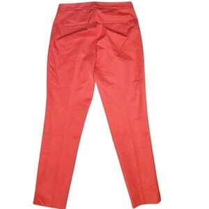 J. Crew Martie Crop Pants Size 4 Bi Stretch Burnt Orange Side Zip Slimming